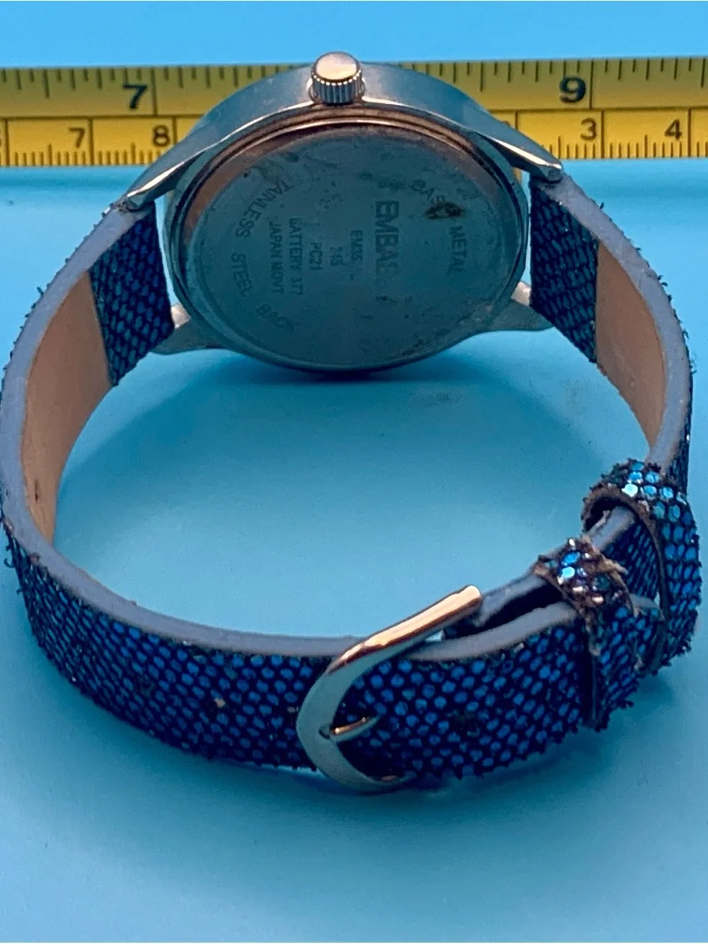 EMBASSY By GRUEN Women’s Fashion Quartz Wristwatch Crystal Bezel Works New Batt